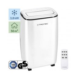 Aer conditionat portabil Trotec PAC 3800 S, Capacitate 13000 BTU/h, Debit 450 mc/ora, Display Timer, Pentru 50 m2 (125 m3)
