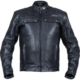 Geacă Moto din Piele BRITTEN MASTERTON · Negru
