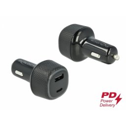 Incarcator auto cu 1 x USB-A + 1 x USB-C PD 3.0 63W, Delock 64108