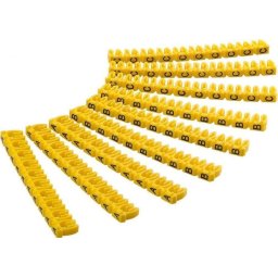 Set 90 clips pentru marcarea cablurilor cu diametru de pana la 2.5mm Galben, Goobay 72516