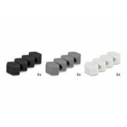 Set 6 organizatoare cu 3 sloturi Negru+Alb+Gri, Delock 18329