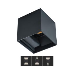 LED Aplică perete exterior REKA LED/7W/230V IP54 negru