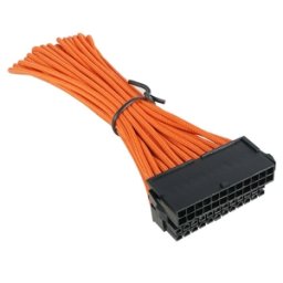 Cablu prelungitor BitFenix Alchemy 24 pini ATX, orange/black, BFA-MSC-24ATX30OK-RP