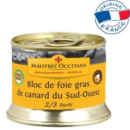MAISTRES OCCITANS Bloc de foie-gras de rata 140 g, IGP Sud-Vestul Frantei