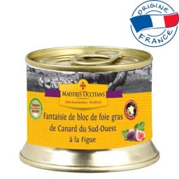 MAISTRES OCCITANS Duet Bloc de foie-gras de rata cu smochine 140 g, IGP Sud-Ves