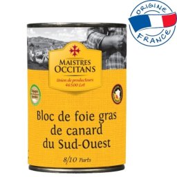 MAISTRES OCCITANS Bloc de foie-gras de rata 400 g, IGP Sud-Vestul Frantei
