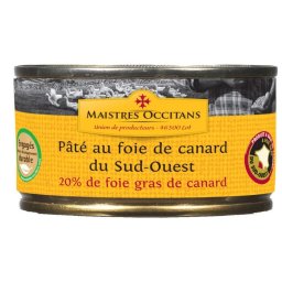 MAISTRES OCCITANS Pate cu 20% foie gras de rata 130 g, IGP Sud-Vestul Frantei
