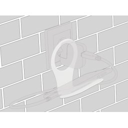 Suport de incarcare telefon mobil pentru priza electrica Alb, Delock 18327