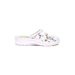 OUTLET Saboti medicali imprimati floral Mb din piele cu gel soft