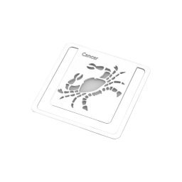 Semn de carte zodia Rac, TG, 8190020, Metal, Argintiu
