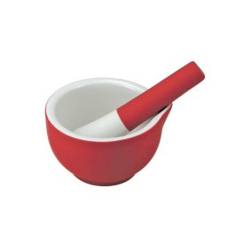 Bol cu pistil pentru maruntit Steady - rosu M