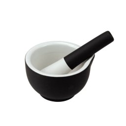 Bol cu pistil pentru maruntit Steady - negru M