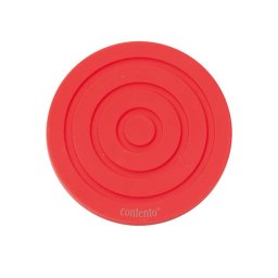 Set 4 buc suport din bambus pentru pahare Tip Top - rosu