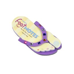 Carnetel papuc de plaja Mov cu bijuterii colorate, TG, 8190049, Carton, Hartie, Multicolor