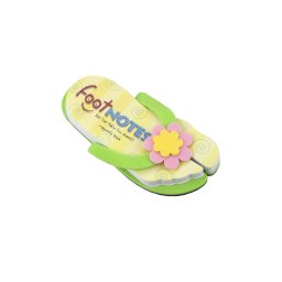 Carnetel papuc de plaja Verde cu floare, TG, 8190054, Carton, Hartie, Multicolor