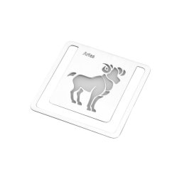 Semn de carte zodia Berbec, TG, 8190080, Metal, Argintiu