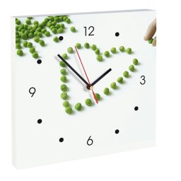 Ceas de perete din MDF - boabe de mazare - My Clock