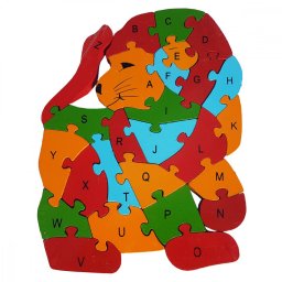 Puzzle LEU, din lemn