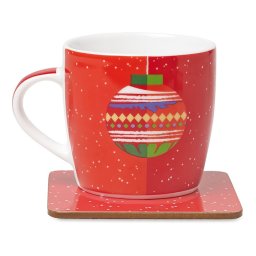 Cana ceramica cu suport - glob de Craciun CDT-CX1422-99