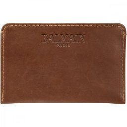 Portcard piele naturala, maro