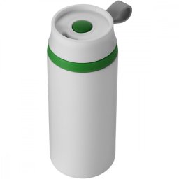 Cana termos cu perete dublu, alb-verde, 350 ml