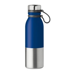 Sticla sport cu perete dublu de 600 ml, otel inoxidabil, silicon, Everestus, RA7, albastru royal, saculet de calatorie inclus