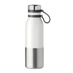 Sticla sport cu perete dublu de 600 ml, otel inoxidabil, silicon, Everestus, RA8, alb, saculet de calatorie inclus