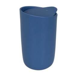 Cana de calatorie cu perete dublu din ceramica, 410 ml, Everestus, MA, albastru