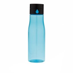 Sticla de apa 600 ml, capac care monitorizeaza consumul de apa, XD, AA, tritan, pp, albastru, breloc inclus