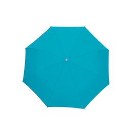 Umbrela de buzunar 98 cm, maner cu agatatoare, turcoaz, Everestus, UB38TT, aluminiu, fibra de sticla, poliester, saculet inclus
