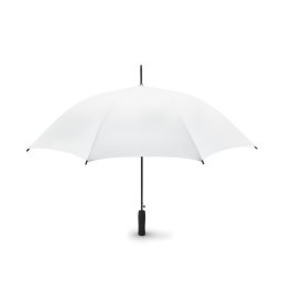 Umbrela 23 inch, deschidere automata, unicolora, poliester 190T, Everestus, UA36, alb, saculet de calatorie inclus