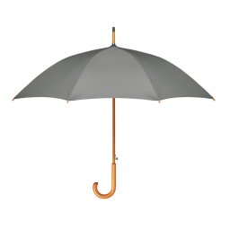 Umbrela de 23 inch, deschidere automata, rpet, 190T poliester, Everestus, UA45, gri, saculet de calatorie inclus