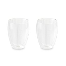 Set 2 cesti 350 ml, perete dublu, Everestus, NB, sticla, transparent