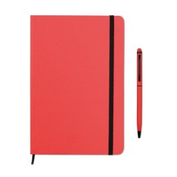Set agenda A5 cu pagini dictando, Everestus, ST05, hartie, rosu