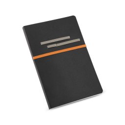 Agenda A5 cu pagini veline, Everestus, RS02, piele ecologica, portocaliu