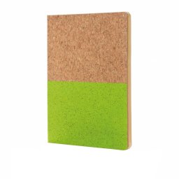 Agenda din pluta, hartie reciclabila, 160 pagini cu liniatura, Everestus, CK, hartie, verde