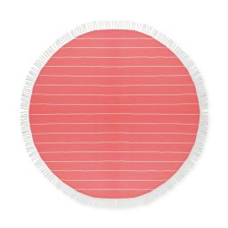 Prosop din bumbac rotund, diametru 150 cm, Everestus, PP10, rosu
