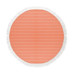 Prosop din bumbac rotund, diametru 150 cm, Everestus, PP9, portocaliu