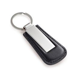 Breloc business, Everestus, KR0465, piele ecologica, metal, negru
