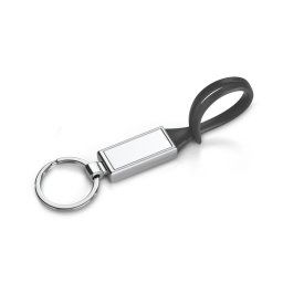 Breloc cu agatatoare, Everestus, KR0499, metal, pvc, negru
