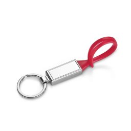 Breloc cu agatatoare, Everestus, KR0501, metal, pvc, rosu