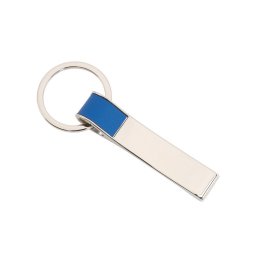 Breloc cu banda colorata, Everestus, KR0389, aliaj de zinc, otel, albastru, argintiu