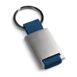 Breloc cu material textil, Everestus, KR0508, metal, albastru
