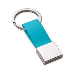 Breloc Everestus, KR0475, piele ecologica, metal, albastru