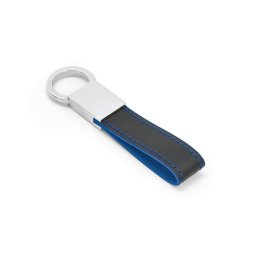 Breloc Everestus, KR0487, piele ecologica, metal, albastru