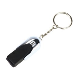 Breloc stylus cu laveta de curatat, Everestus, KR0692, plastic, otel, negru, alb