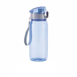 Sticla de apa 600 ml, cu buton de deschidere, Everestus, TN01, tritan, albastru, saculet de calatorie inclus