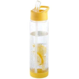 Sticla apa cu infuzor, 740 ml, fara BPA, Everestus, TF07, tritan, transparent, galben