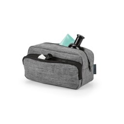 Geanta cosmetice pentru voiaj, Everestus, KV02, poliester 300D de densitate mare, gri