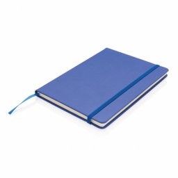 Agenda A5 deluxe cu coperta tare, Everestus, JU027, poliester, albastru